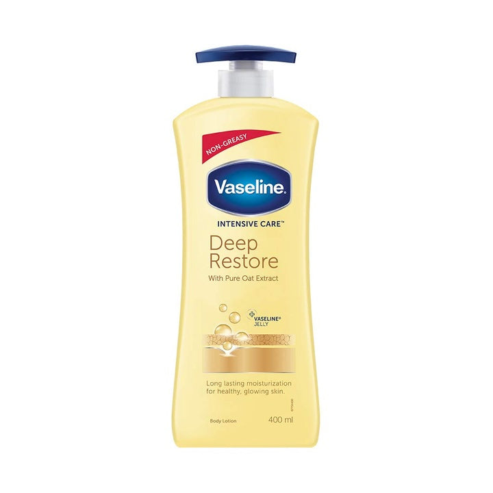 Vaseline Intensive Care Deep Restore With Pure Oat Extract Body Lotion, 400 Ml
