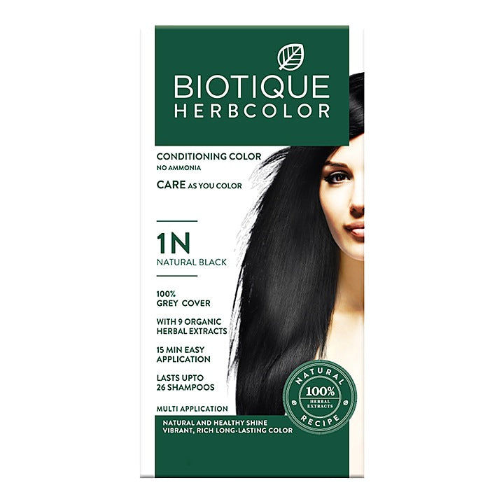 Biotique HerbColour 1N Natural Black : 50 g + 110 ml