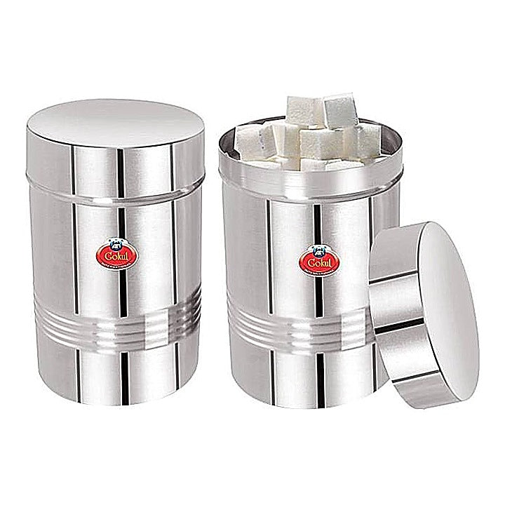 Gokul Stainless Steel Tea Time Canister : 2 N