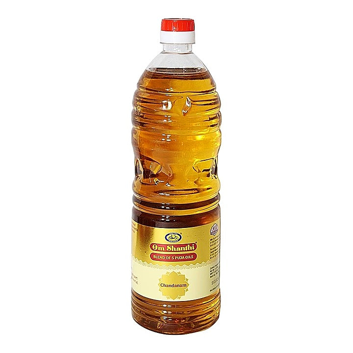 Om Shanthi Chandanam Pure Puja Oil : 1 L