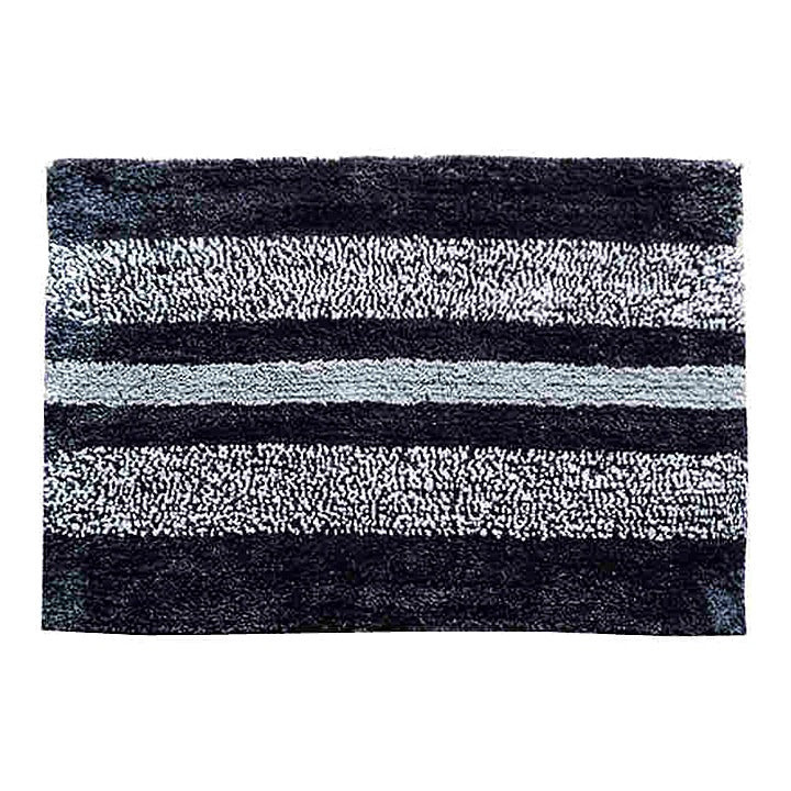 Elegant Weavers Stripe Bathmat (Grey) - 40x60 cm : 1 Unit