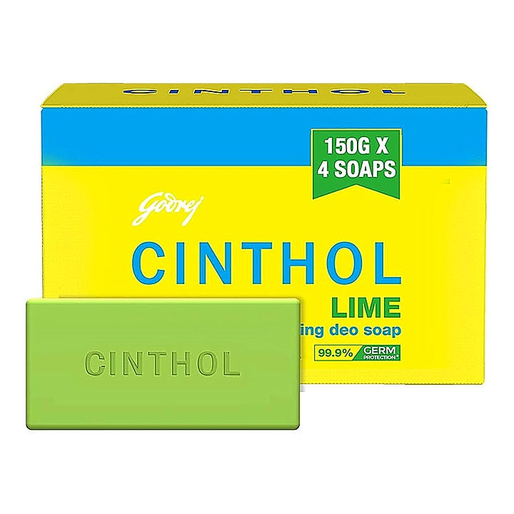Cinthol Lime Refreshing Deo Soap : 4x150 g