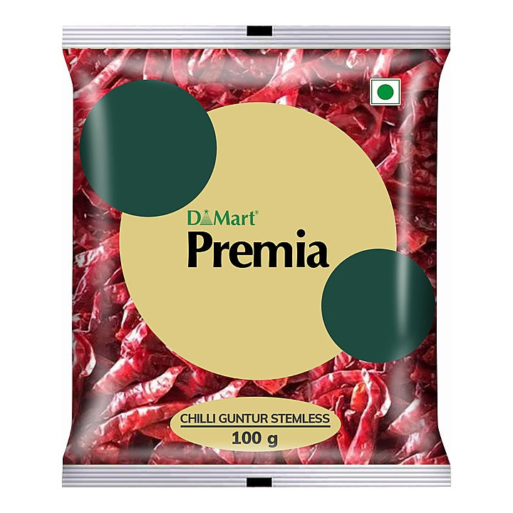 DMart Premia Chilli Guntur Stemless : 100 g