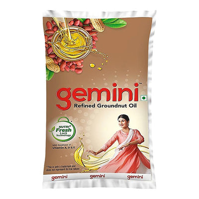 Gemini Refined Groundnut Oil Pouch : 870 g