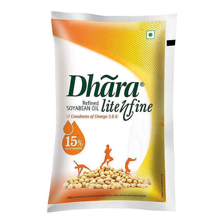 Dhara Lite Soyabean Oil : 910 g