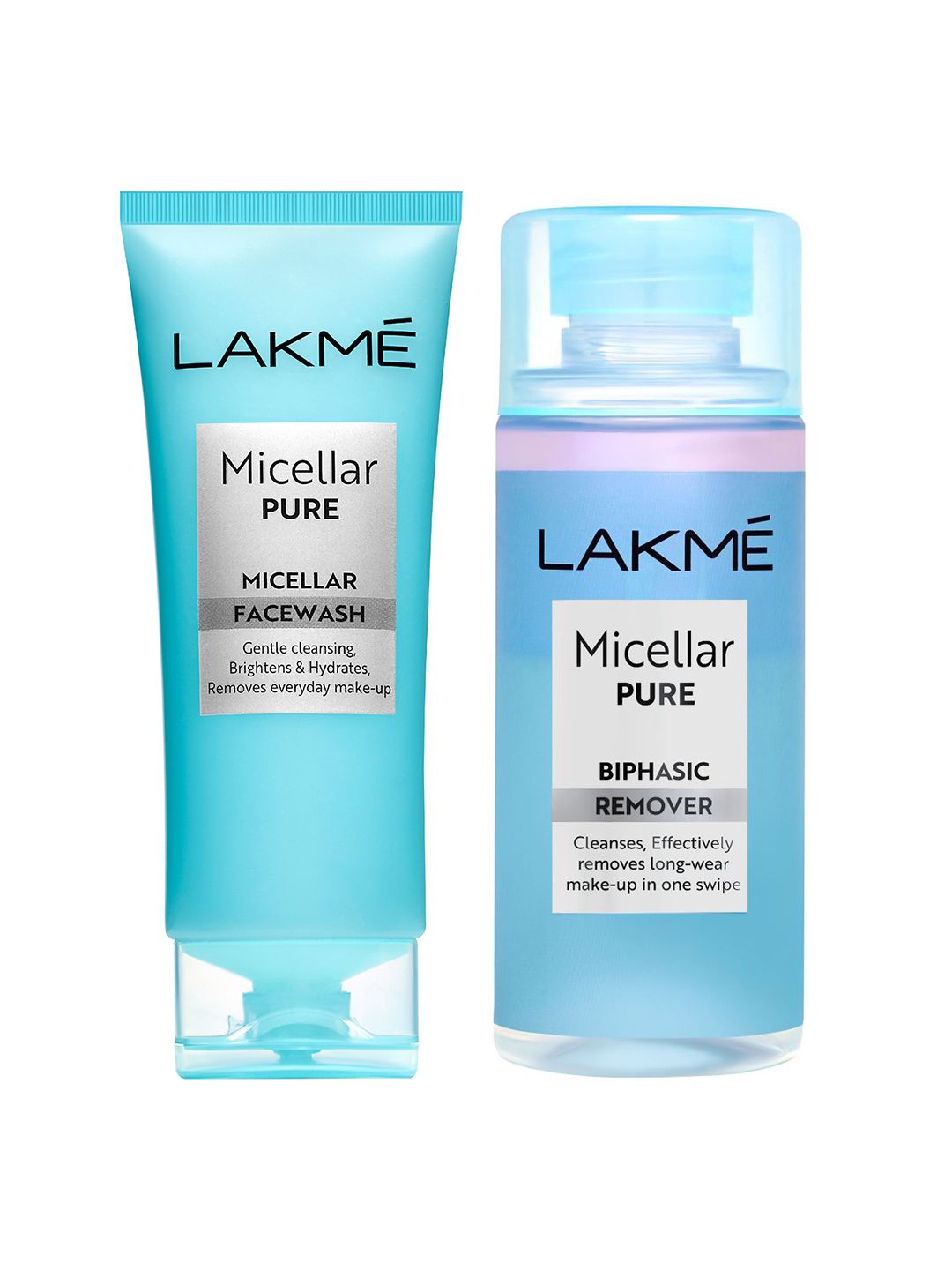 Lakme Set of Micellar Pure Bi-Phasic Remover - 200 ml & Face Wash - 100 g
