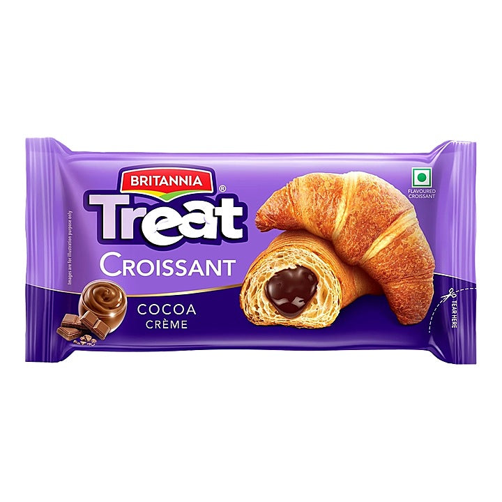 Britannia Treat Croissant Cocoa Creme Roll : 45 g