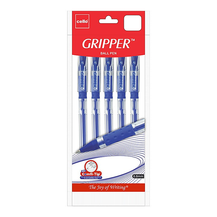 Cello Gripper Blue Ballpoint Pen : 5 Pieces