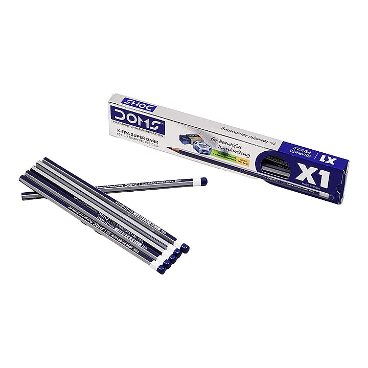 Doms X1 X-Tra Super Dark Pencils : 10 Pieces