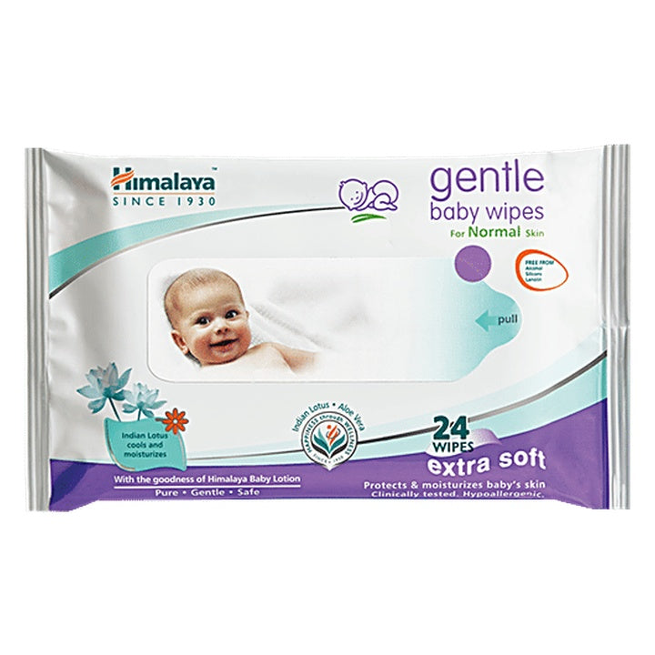 Himalaya Gentle Baby Wipes - With Aloe & Indian Lotus (24 pcs)