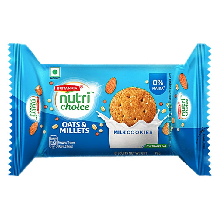 Britannia NutriChoice Oats Milk & Almond Biscuits (75 g)