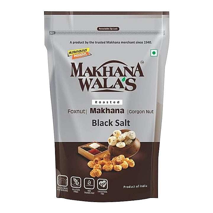 Makhanawala's Roasted Makhana (Foxnuts) Spicy Black Salt : 60 g