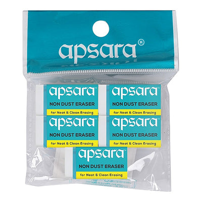 Apsara Non Dust Eraser : 5 Pieces