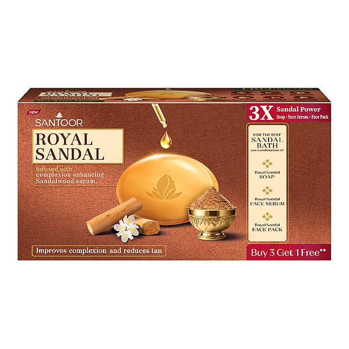 Santoor Royal Sandal Soap : 3x125 g