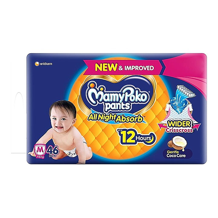 Mamy Poko Pants All Night Absorb - Medium (7-12 kg) : 46 U