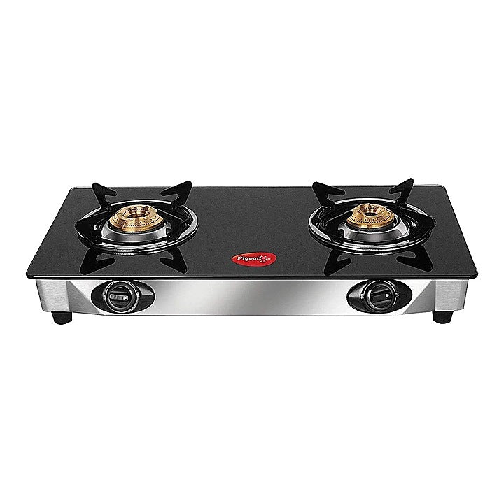 Pigeon Favourite Glass Top Gas Stove - 2 Burners : 1 Unit