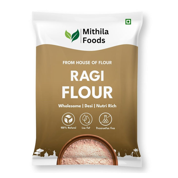 MITHILA FOODS 1 kg Ragi Atta | Gluten-Free Finger Millet Flour | High Fibre & Protein | Soft Rotis | Nachni/Kelvaragu Atta | Authentic Traditional Flavor from Gumla, Jharkhand - India's Ragi Capital