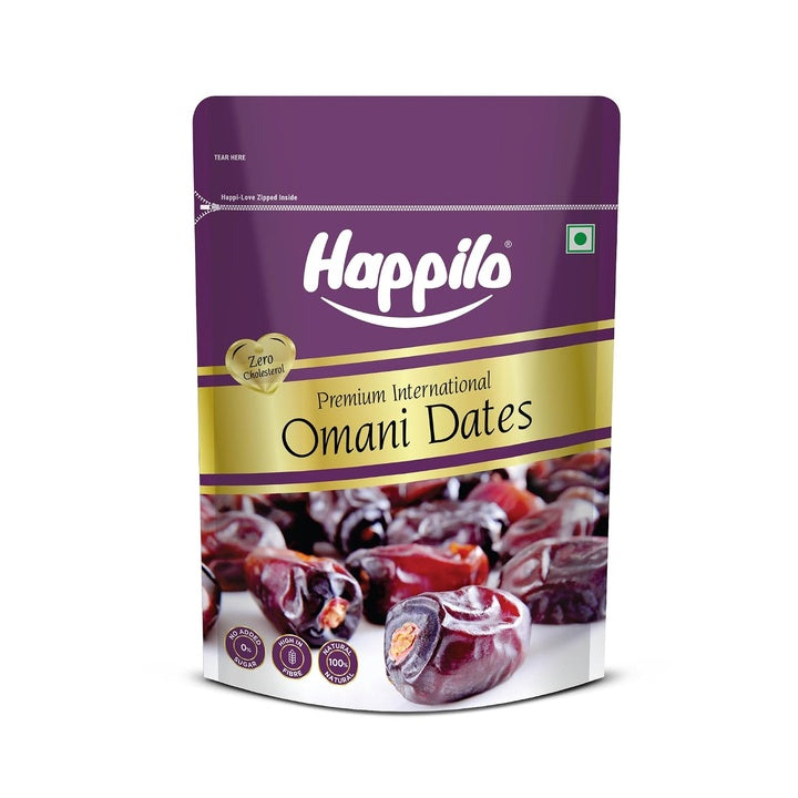 Happilo Premium International Omani Dates 680g | Healthy snacks, Dry fruits, Khajoor, Khajur, Nutritious| Rich in Vitamins & Minerals | Natural Sweetener