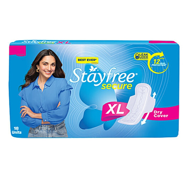 STAYFREE Secure Dry Wings Sanitary Pads - Extra Large (18 pcs)