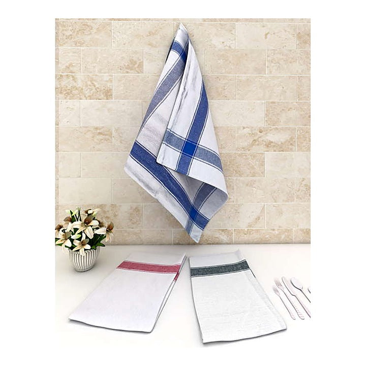 Glass Cloth Towel White 220 GSM 58 x 58 cm - Set of 3 : 1 Unit