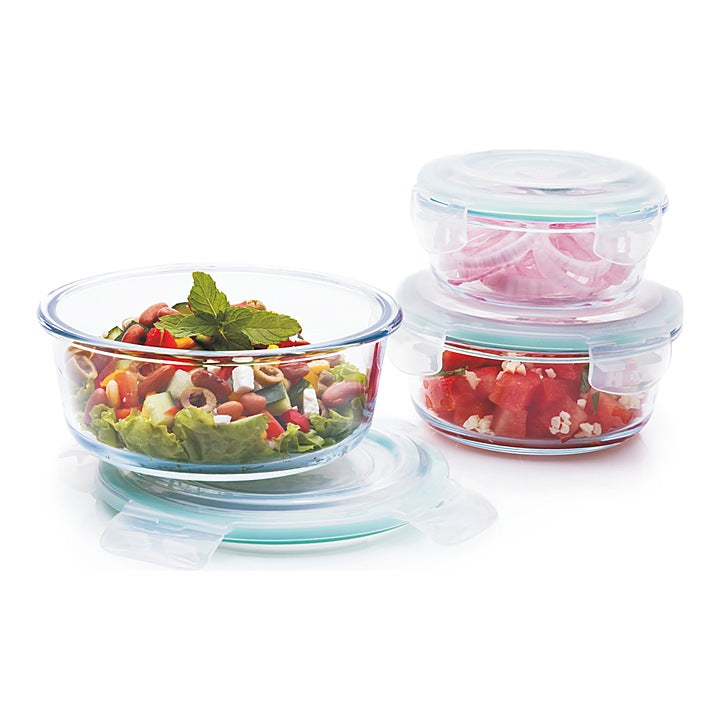 Signoraware Glass Container Borosilicate (Transparent) - 3 Containers : 1 Unit