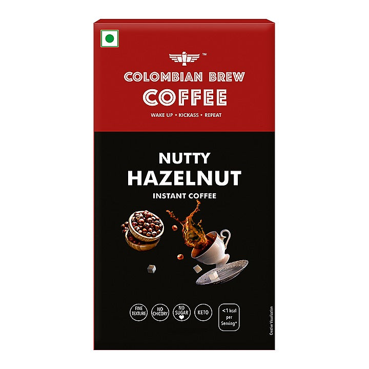 Colombian Brew Instant Coffee Nutty Hazelnut : 100 g