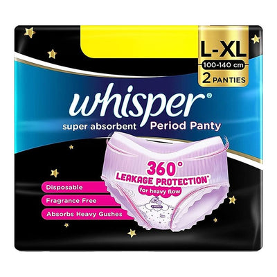 Whisper Super Absorbent Period Panty (L - XL) : 2 U