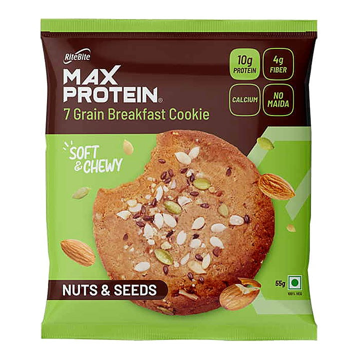 RiteBite Max Protein Cookie Nuts & Seeds : 55 g