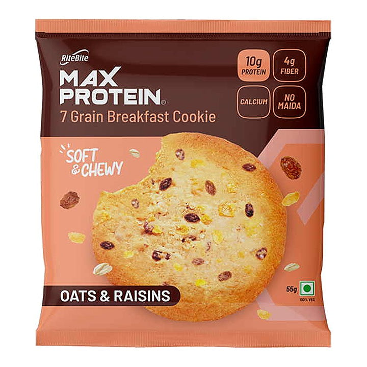 RiteBite Max Protein Cookie Oats & Raisins : 55 g