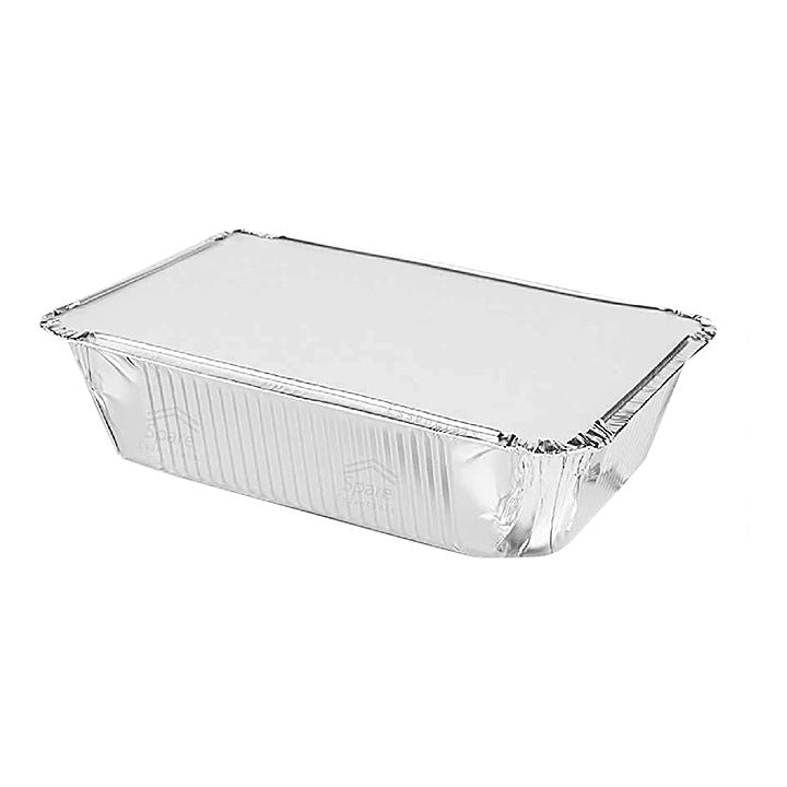 Disposable Aluminium Foil Container With Lid - 450 ml : 10 Pieces