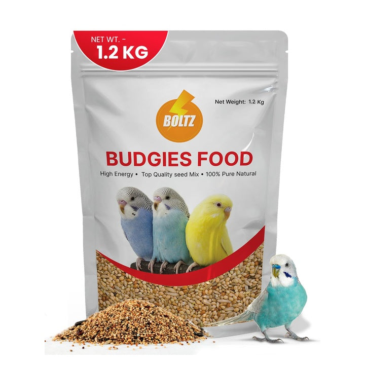 BOLTZ All Life Stages Bird Food for Budgies - Mix Seeds, Medium, 1200 g