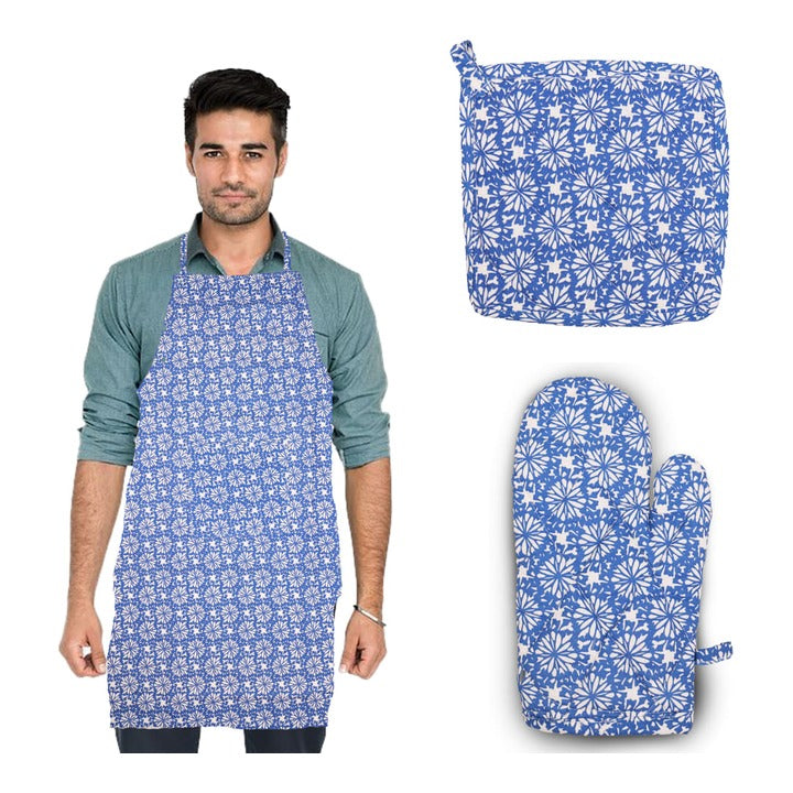 VAA Dots Kitchen Utility Set (Blue) - 3 Pieces : 1 Unit