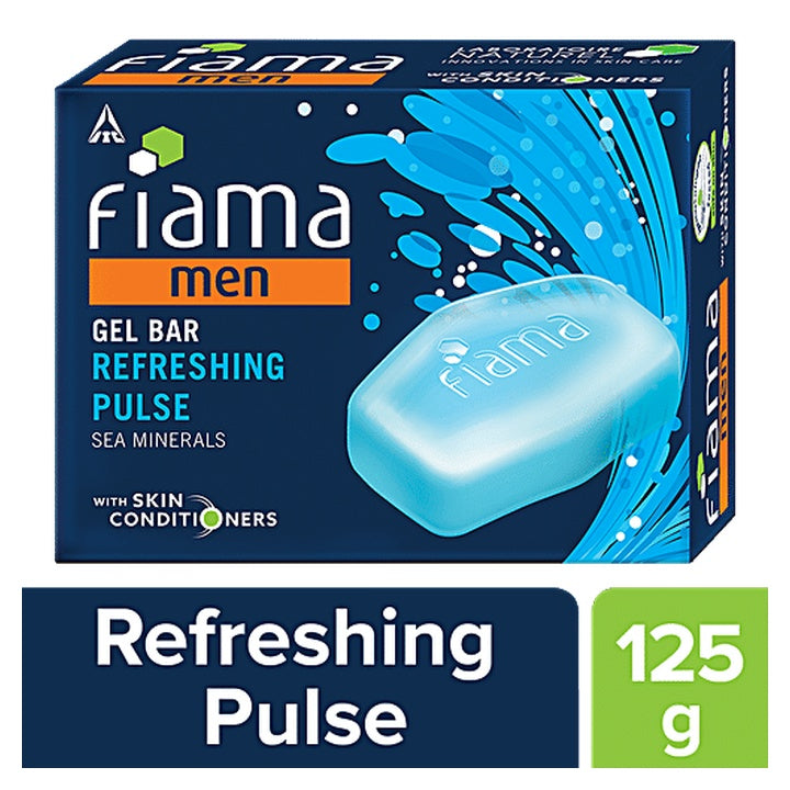 Fiama Gel Bathing Bar - Men, Refreshing Pulse (125 g)