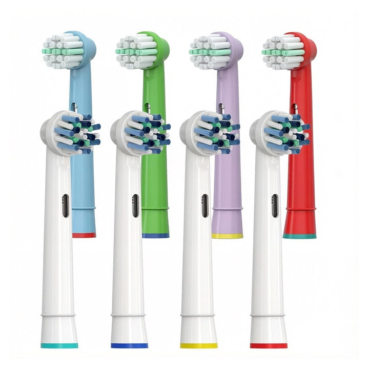 Ahamo Replacement Brush Heads Compatible with Oral-B Braun Electric Toothbrush 4 Pack Multi Angle Soft Kids Brush Heads for Vitality Pro 1000 2000 3000 Cross Action Toothbrush Handle