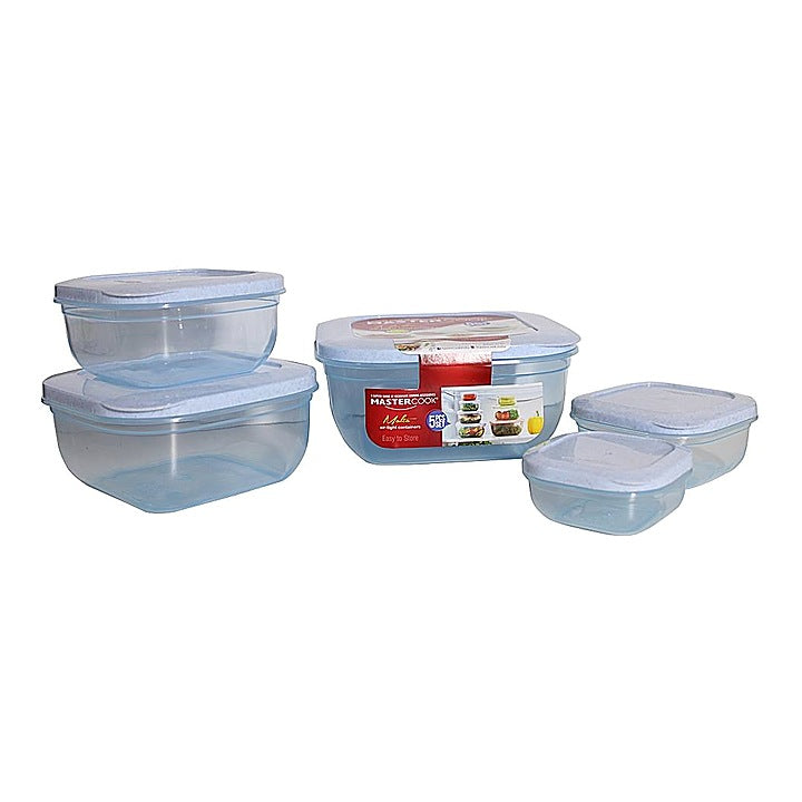 Mastercook Malta Square Container Set - 5 Pieces : 1 Unit