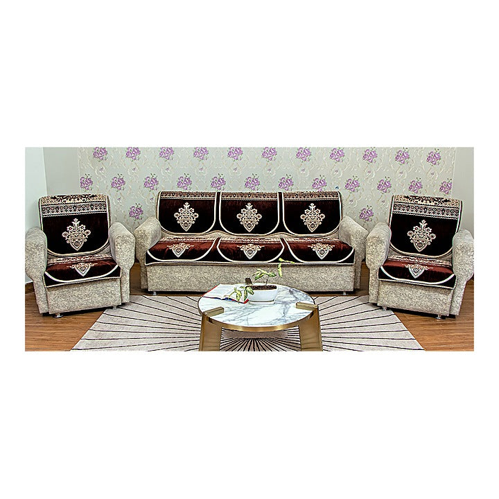 MHF Sofa Slip Cover Cloud Coffee - Coffee : 6 Units