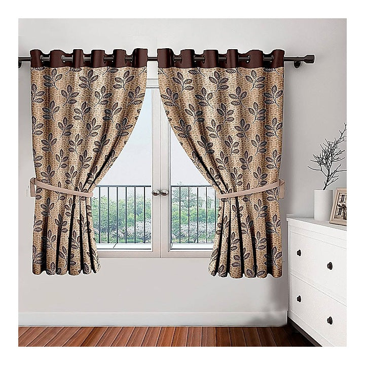 Cortina Daffodil Window Curtain - Coffee : 1 Unit