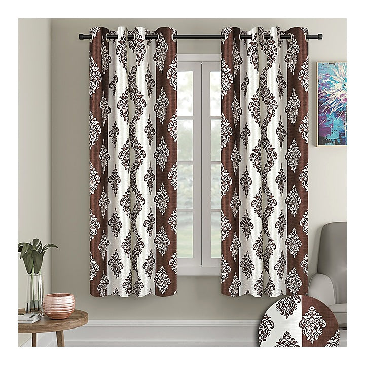 Cortina Pearl Window Curtain - Coffee : 1 Unit