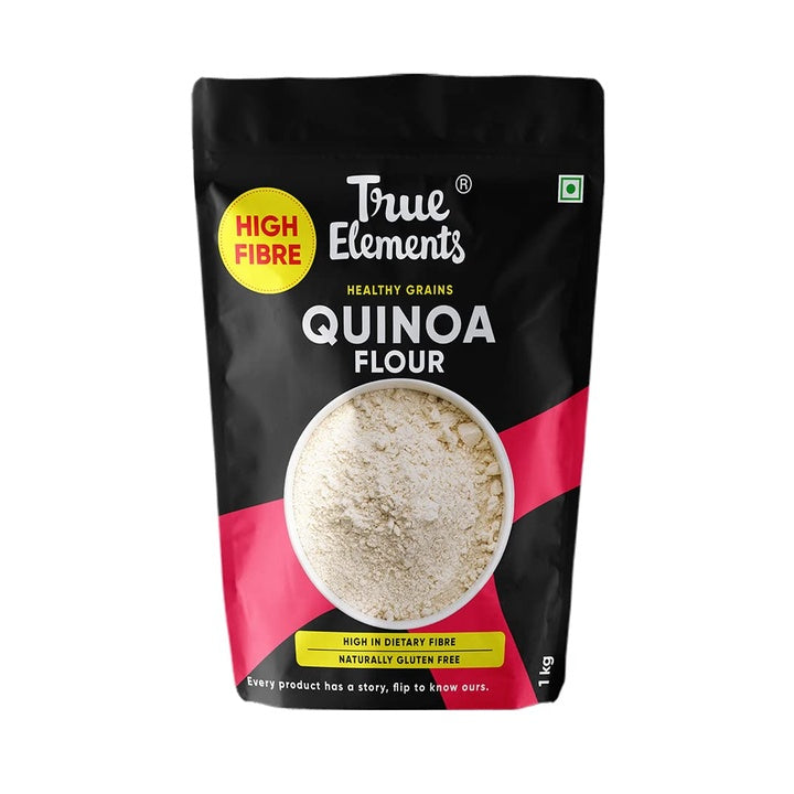 True Elements Quinoa Flour 1kg - Quinoa Atta | Gluten Free | Rich in Dietary Fibre | Protein Rich - Soft Rotis | Improves Gut Health | Protein & Vitamins | No Preservatives