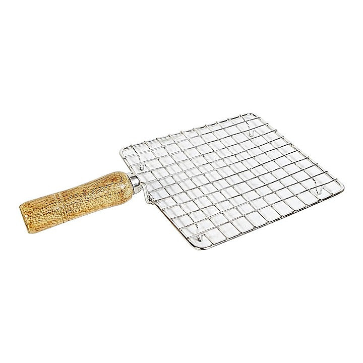 Stainless Steel Grill Jali With Wooden Handle : 1 Unit