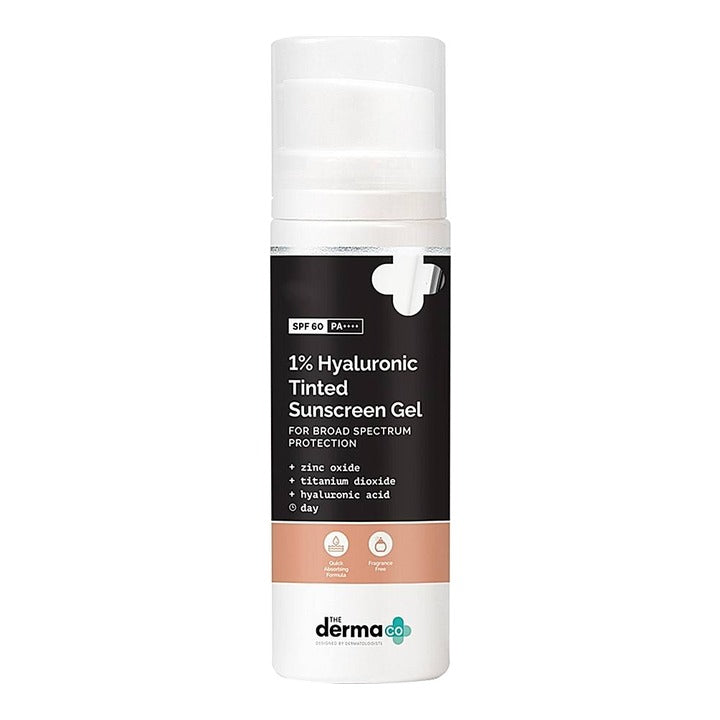 The Derma Co 1% Hyaluronic Tinted Sunscreen Gel : 50 g