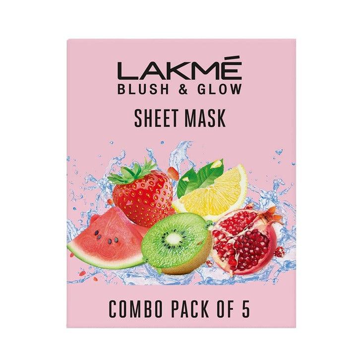 Lakme Blush & Glow Sheet Mask (Pack of 5)