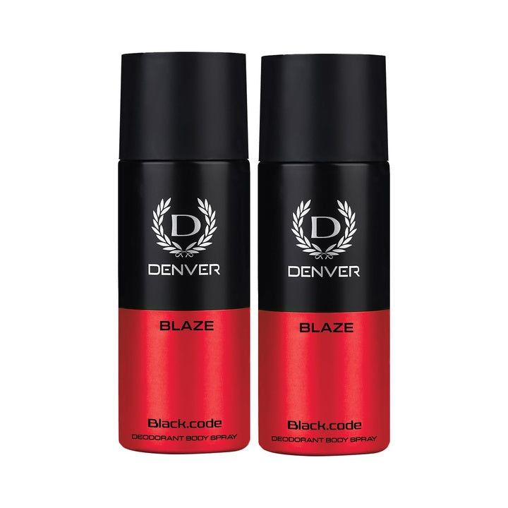 Denver Black code Blaze Deodorant For Men - 150 ML Each Pack of 2