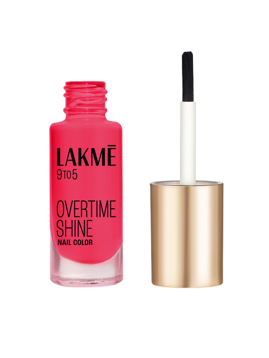 Lakme 9to5 Overtime Shine Glossy Long Lasting & Quick Dry Nail Color 6ml -  Red Carnival