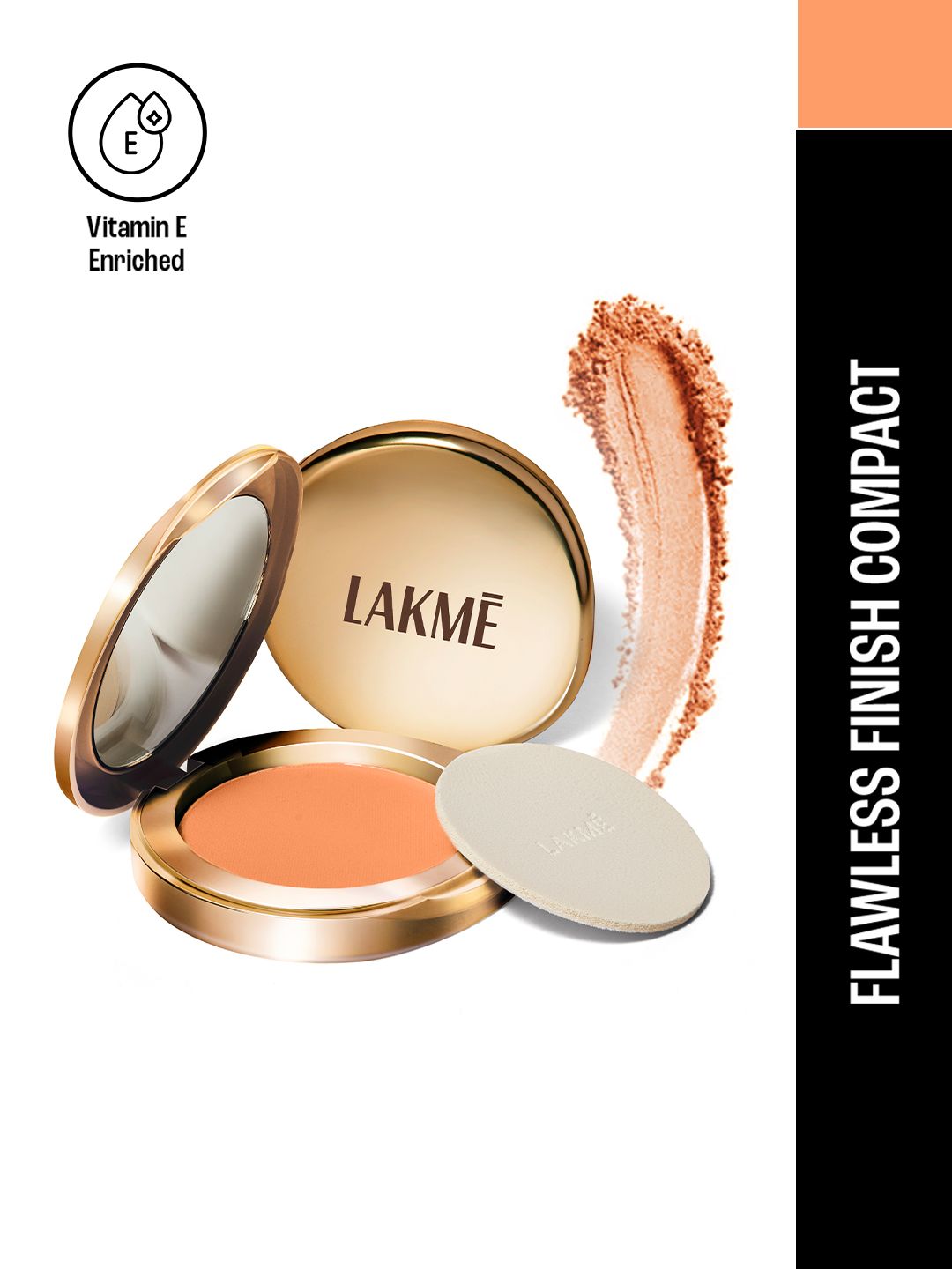 Lakme 9to5 Powerplay Matte Compact Oil Control Formula With Vitamin E  9g - Apricot