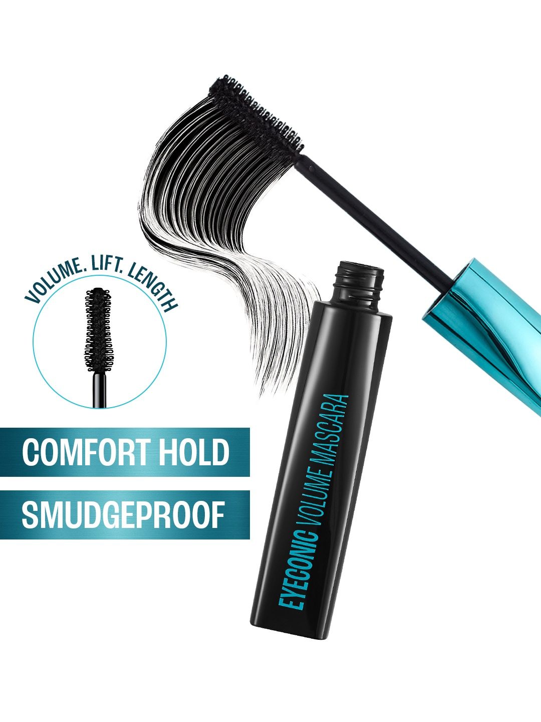 Lakme 9to5 Eyeconic Instant Volume Mascara Smudgeproof & Waterproof 8.5ml - Black