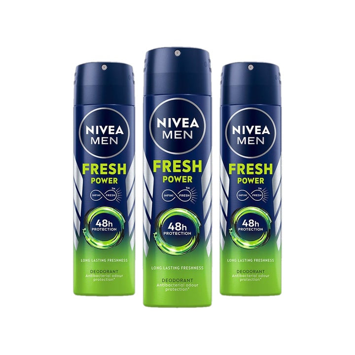NIVEA Fresh Power Deo Spray, 48h Derma Odour Protection with Citrus, Musk, Spice Deodorant Spray  -  For Men