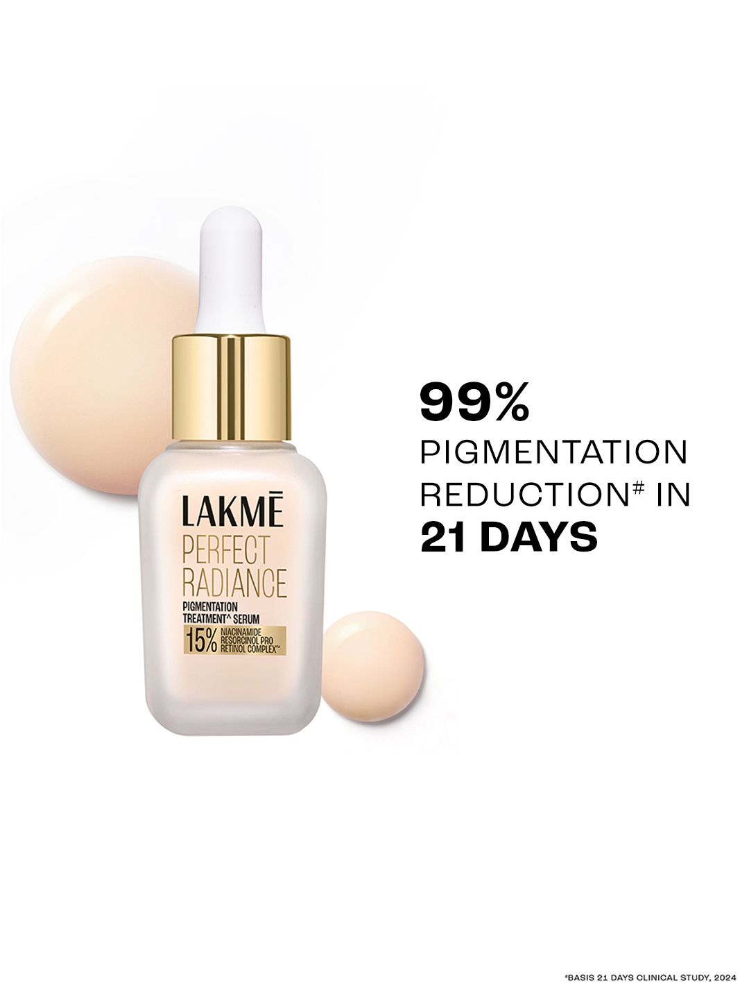 Lakme Perfect Radiance Serum with 15% Niacinamide Resorcinol Pro Retinol Complex - 30ml