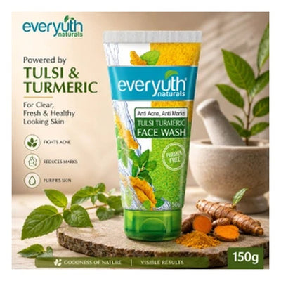 Everyuth Naturals Anti Acne, Anti Marks Tulsi Turmeric Face Wash (150 g)
