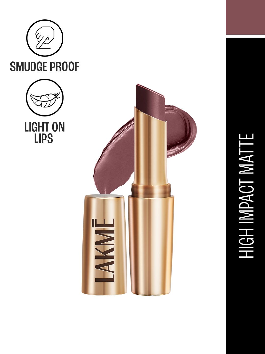 Lakme 9to5 Powerplay Priming Matte Lipstick With Vit E Lasts 16Hr 3.6g - Chocolate Crush